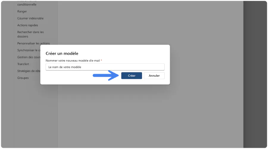 Créer votre modèle
