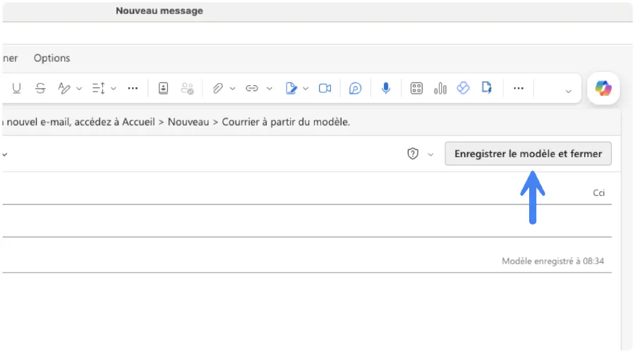 Enregistrez votre modèle