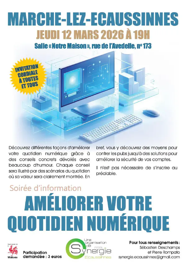 Conférence sur la boîte à outils numérique à Écaussinnes